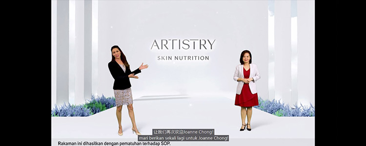 Joanne Chong Head of Marketing introducing ARTISTRY SKIN NUTRITION