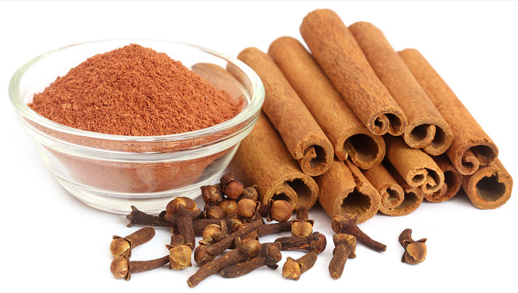 Cayenne pepper cinnamon and ground cloves