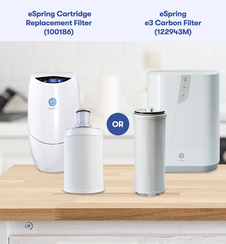 eSpring Cartridge Replacement OR e3 Carbon Filter PWP OVER Flask