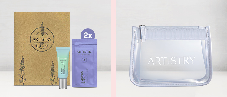 GWP ARTISTRY Age Defying Serum Trial Pack + ARTISTRY Transparent Pouch (worth RM56.50)