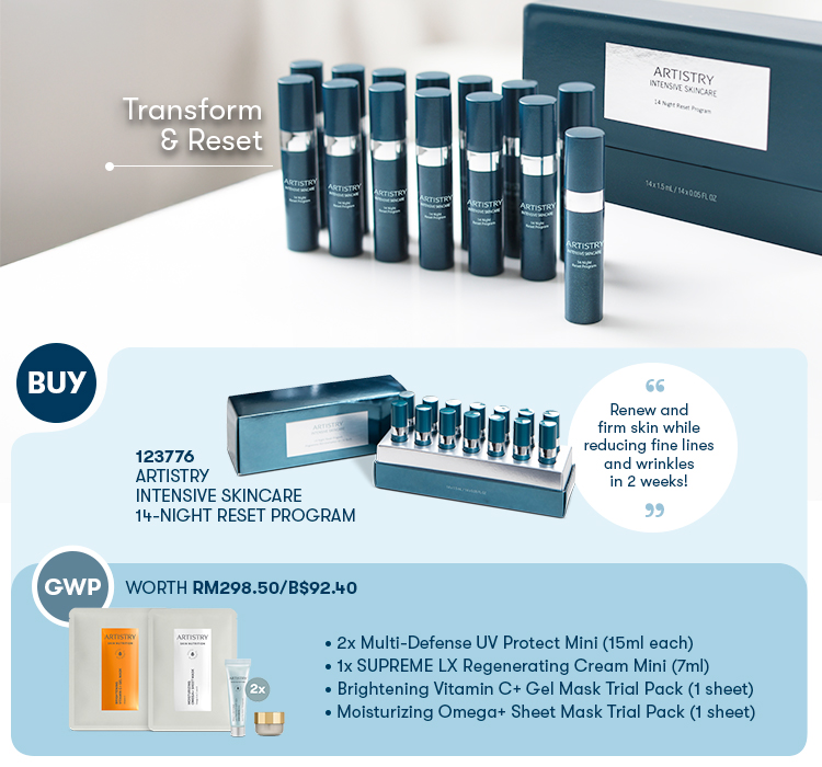 ARTISTRY INTENSIVE SKINCARE 14-Night Reset Program GWP ARTISTRY