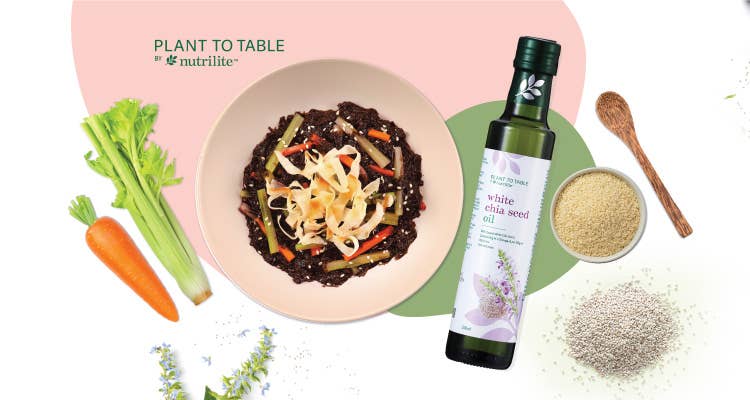 Tossed Laver with White Chia Seed Oil Dressing 
