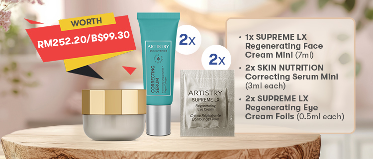 ARTISTRY SUPREME LX GWP Tanamera, Skincare Minis & Foils | AmwayNow