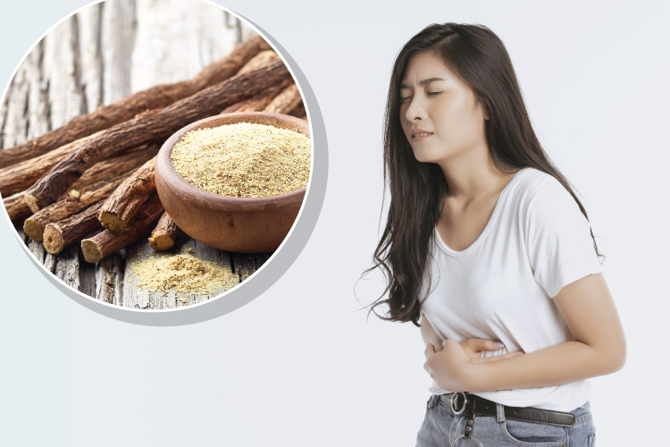 Herbal ingredients such as licorice helps with stomach aches