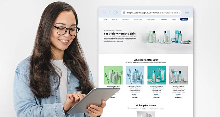 ARTISTRY SKIN NUTRITION Website 