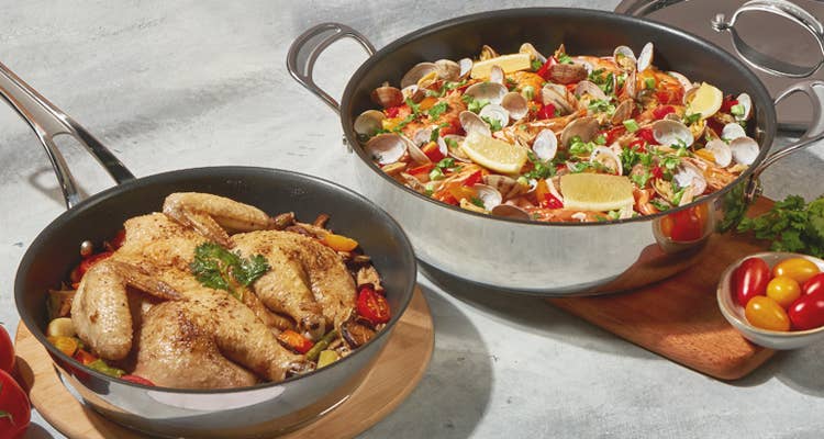 Resipi Tefal & Jamie Oliver: Stew Ayam Belah Kupu-kupu & Paella Makanan Laut