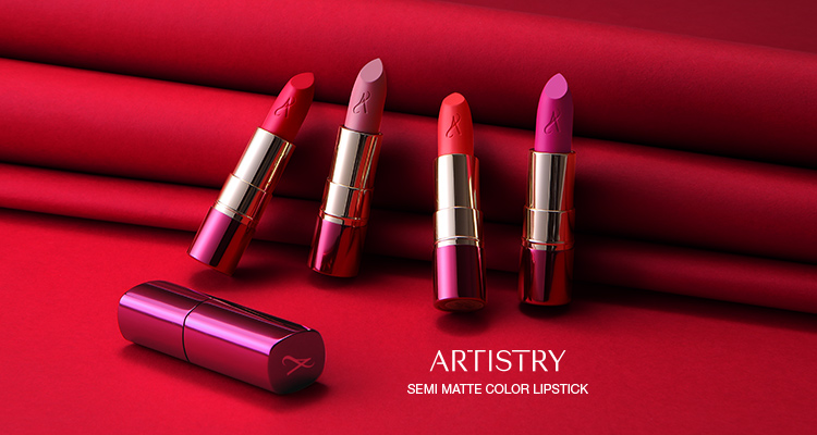 Artistry Semi Matte Color Lipsticks - Rouge, Bean, Orange & Berry