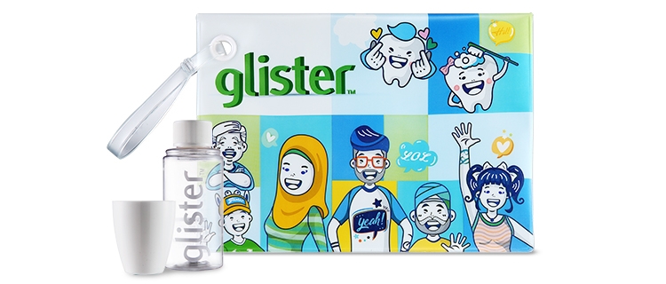 GWP Glister Mouthwash Dilution Bottle & Smile-A-Mile Pack