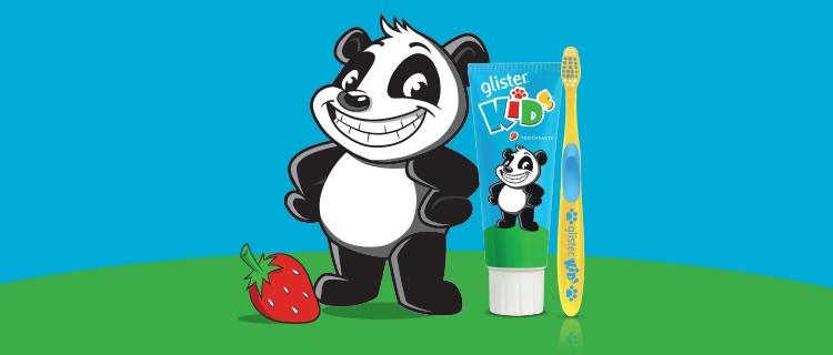 GLISTER Kids Toothbrush Toothpaste