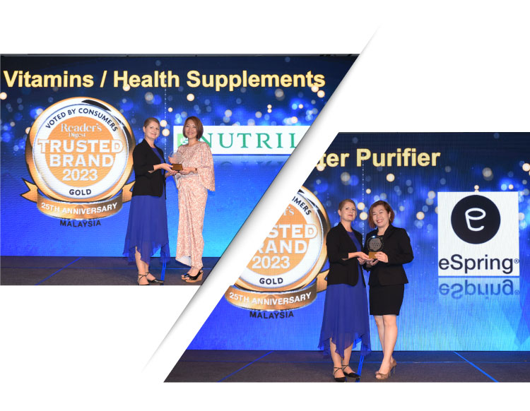 Nutrilite And Espring Winning The Gold Awards At The Reader S Digest Trusted Brands Awards 2023