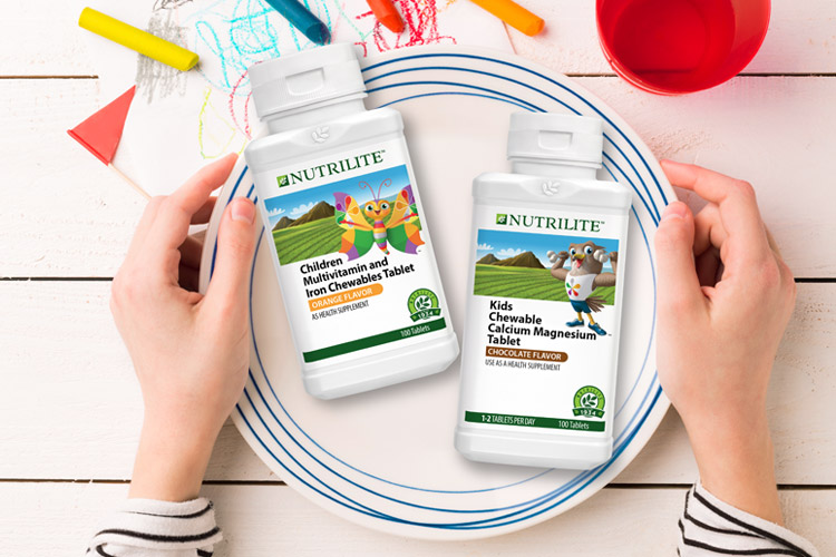 Nutrilite Chewables Multivitamin and Calcium Magnesium Tablets