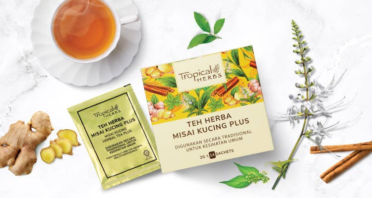 Teatime with Tropical Herbs Misai Kucing Herbal Tea Plus 