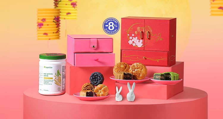 BUY Advance Order eCoupon for the Auspicious Treasures Set & Blissful Variety Set from 1 to 31 May 2024 to enjoy a special Advance Order 8% discount from normal price and PWP the Double Happiness Set 