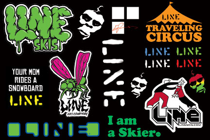 line ski stickers