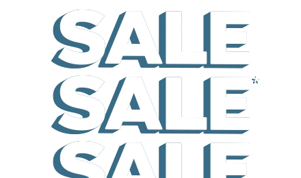 Sale in white writing