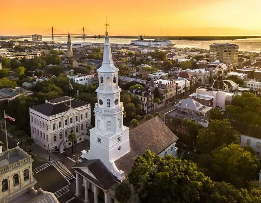 Charleston from the air.