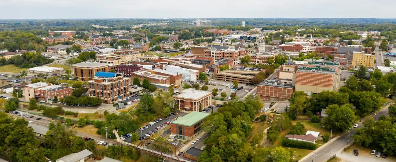 A view of the Clarksville, TN skyline