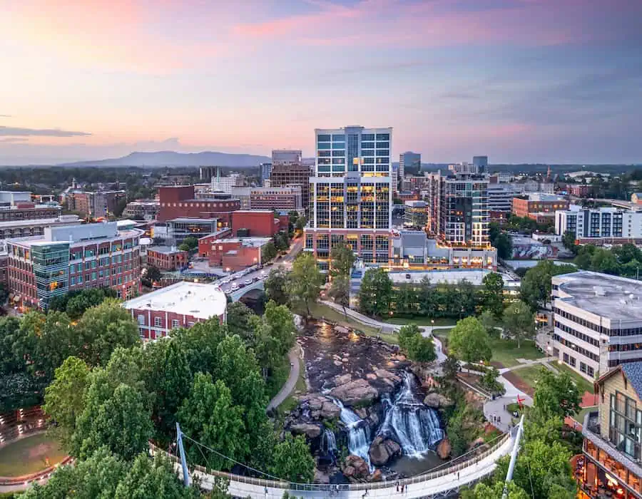 Greenville, South Carolina at Falls Park.