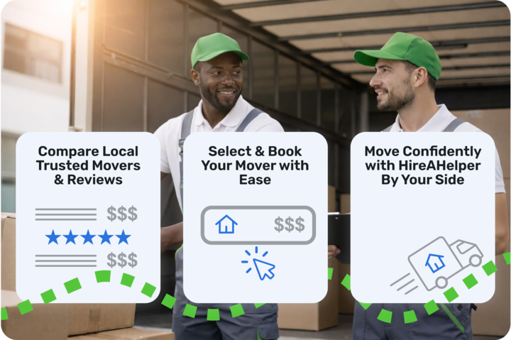 Two smiling movers
