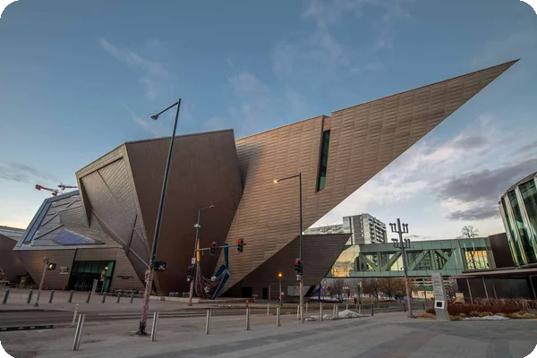 a view of denver's art museum