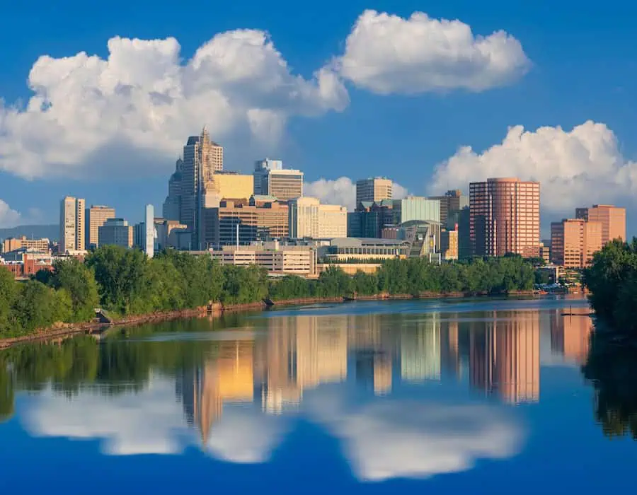 Hartford, Connecticut, USA Downtown Skyline.