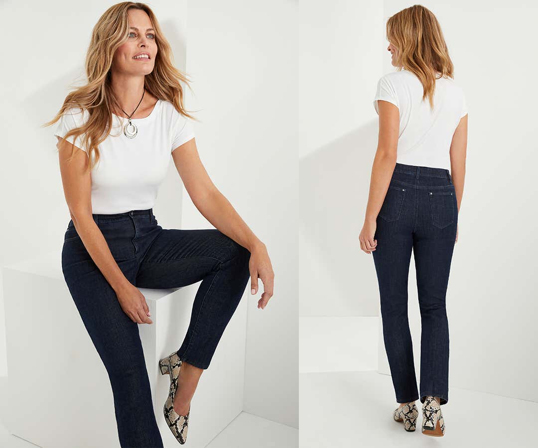 Fabulously Slimming 4-Way-Stretch Straight-Leg Jeans - Chico's Off