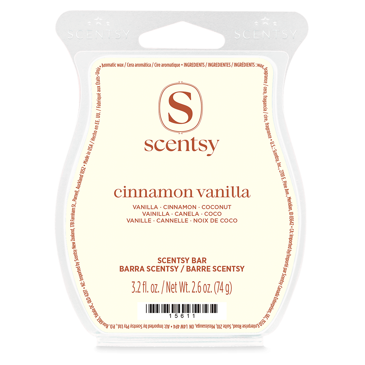 Cinnamon Vanilla Scentsy Bar