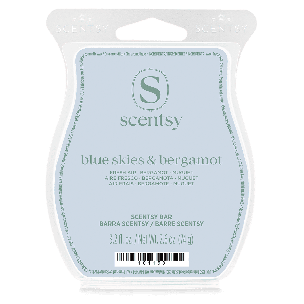 Blue Skies & Bergamot Scentsy Bar