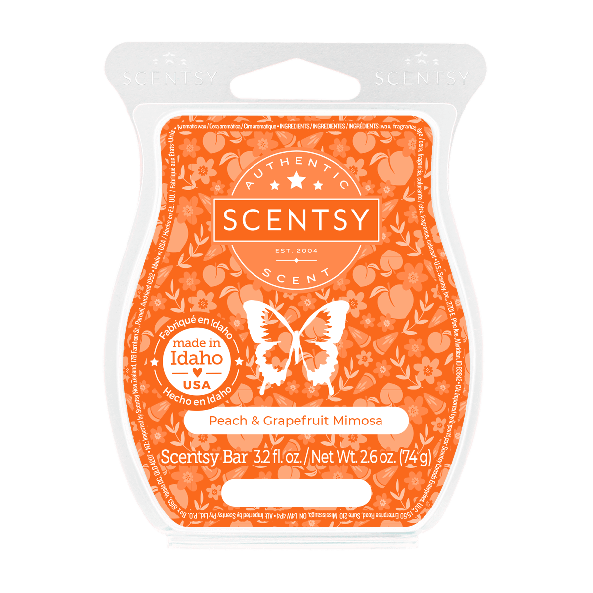 Peach and Grapefruit Mimosa Scentsy Bar