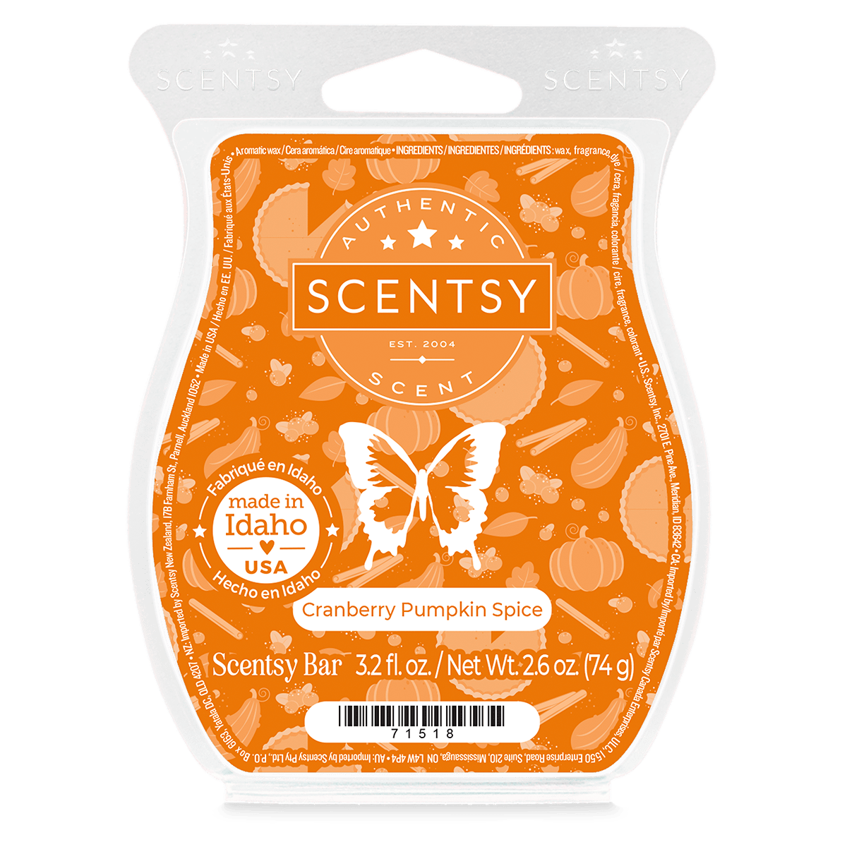Cranberry Pumpkin Spice Scentsy Bar