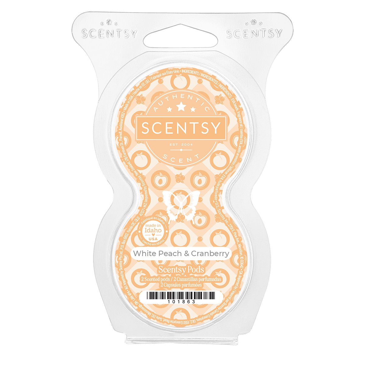 White Peach and Cranberry Scentsy Pod Twin Pack
