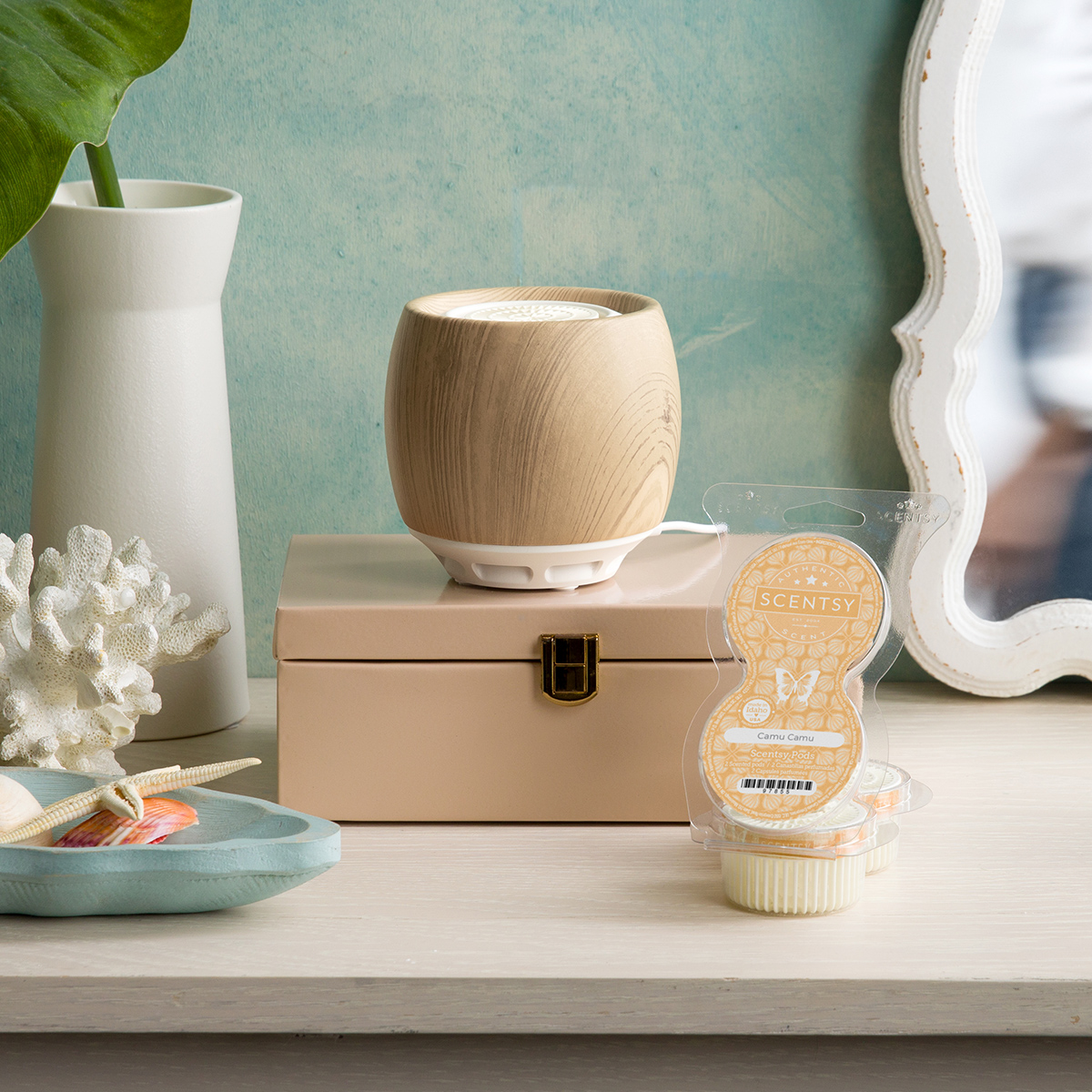 Scentsy Air dual-pod fan diffuser in beachwood