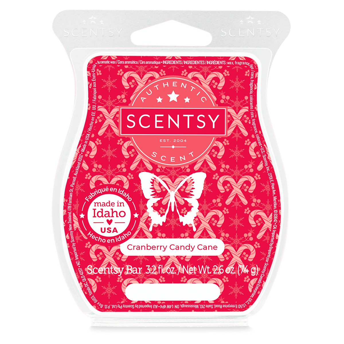 Cranberry Candy Cane Scentsy Bar