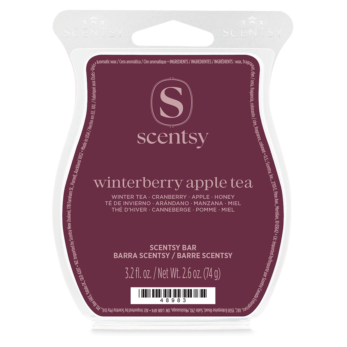 Winterberry Apple Tea Scentsy Bar