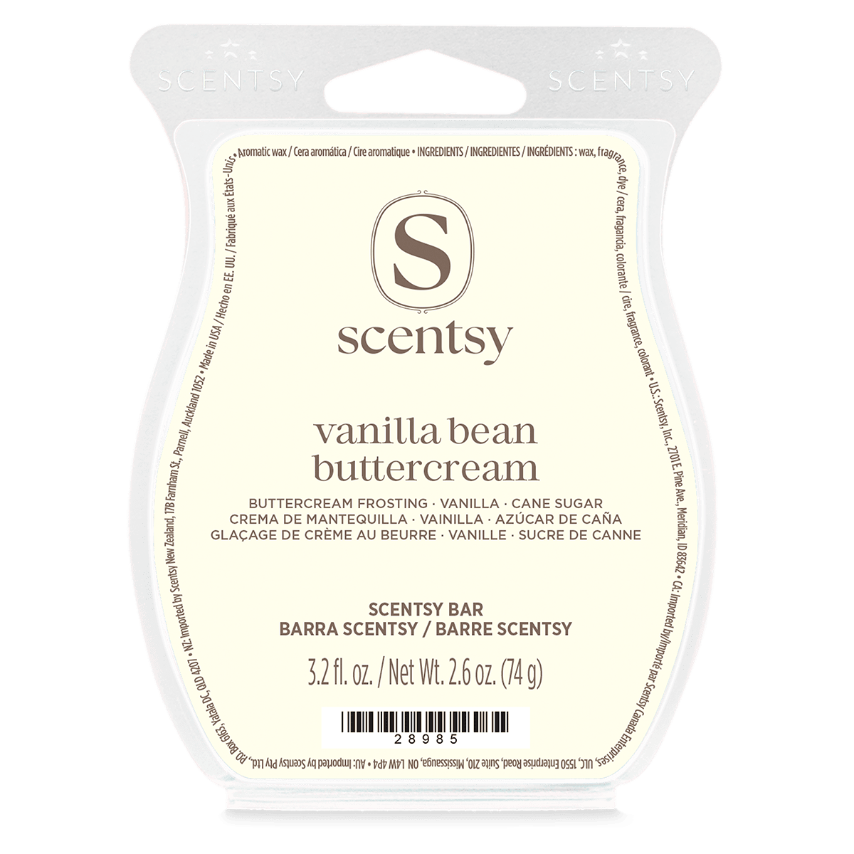 Vanilla Bean Buttercream Scentsy Bar