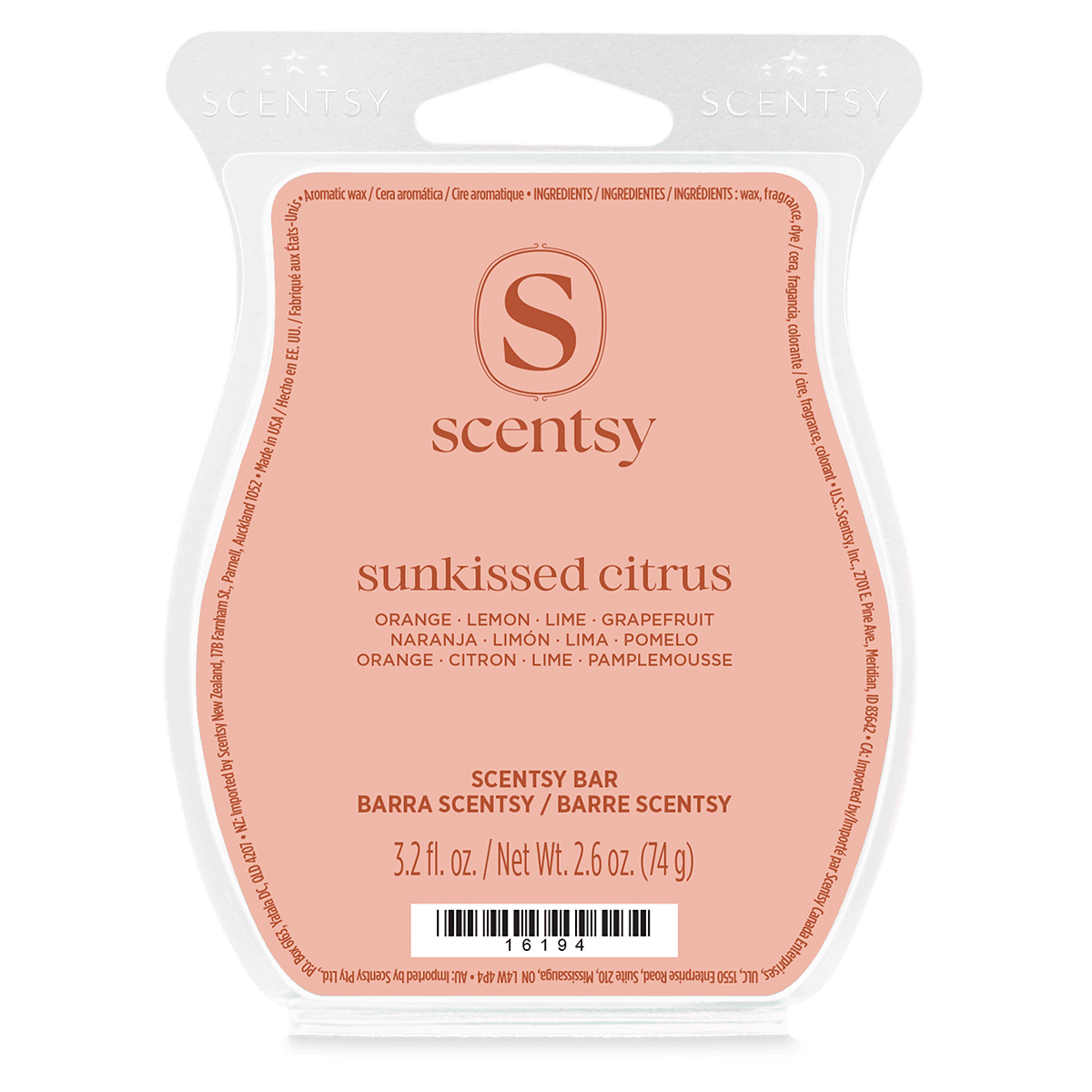 Sunkissed Citrus Scentsy Bar