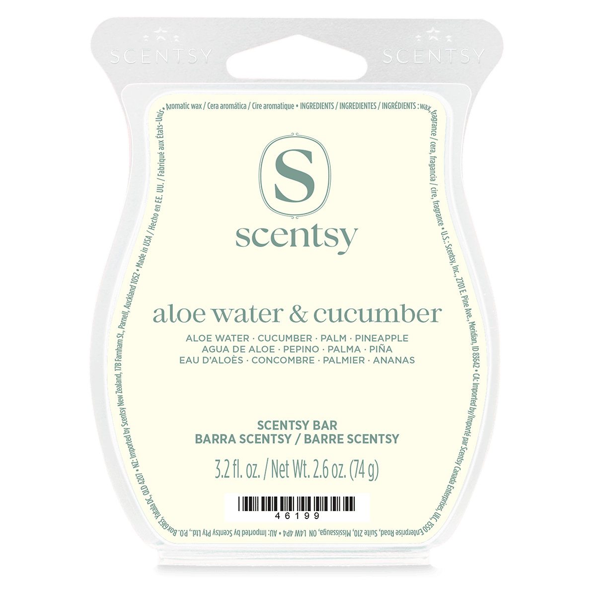 Aloe Water and Cucumber Scentsy Bar