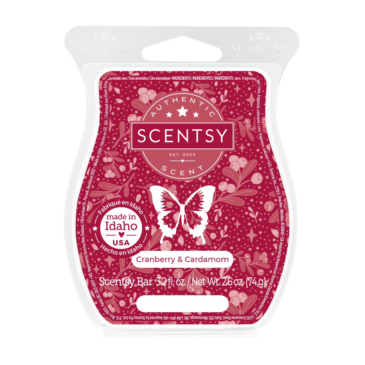 Cranberry and Cardamom Scentsy Bar