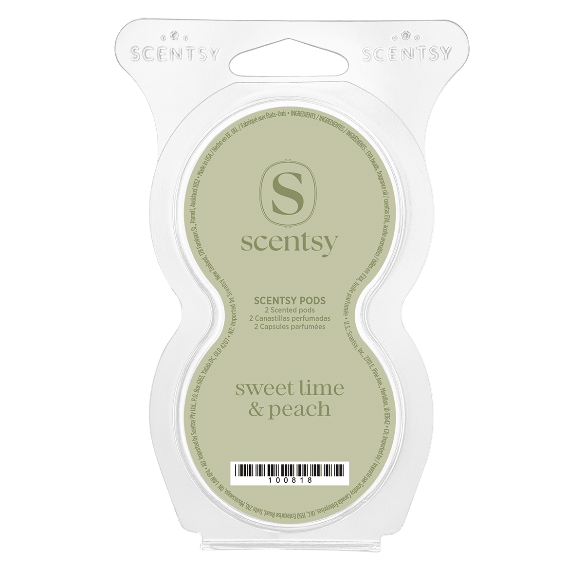 Sweet Lime and Peach Scentsy Pod Twin Pack