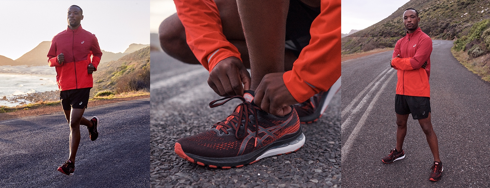 Man tying shoes