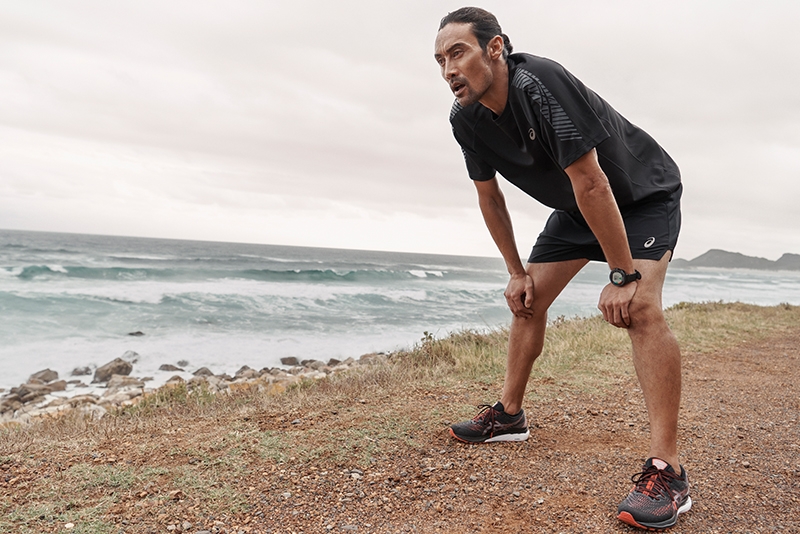 Person running on beach