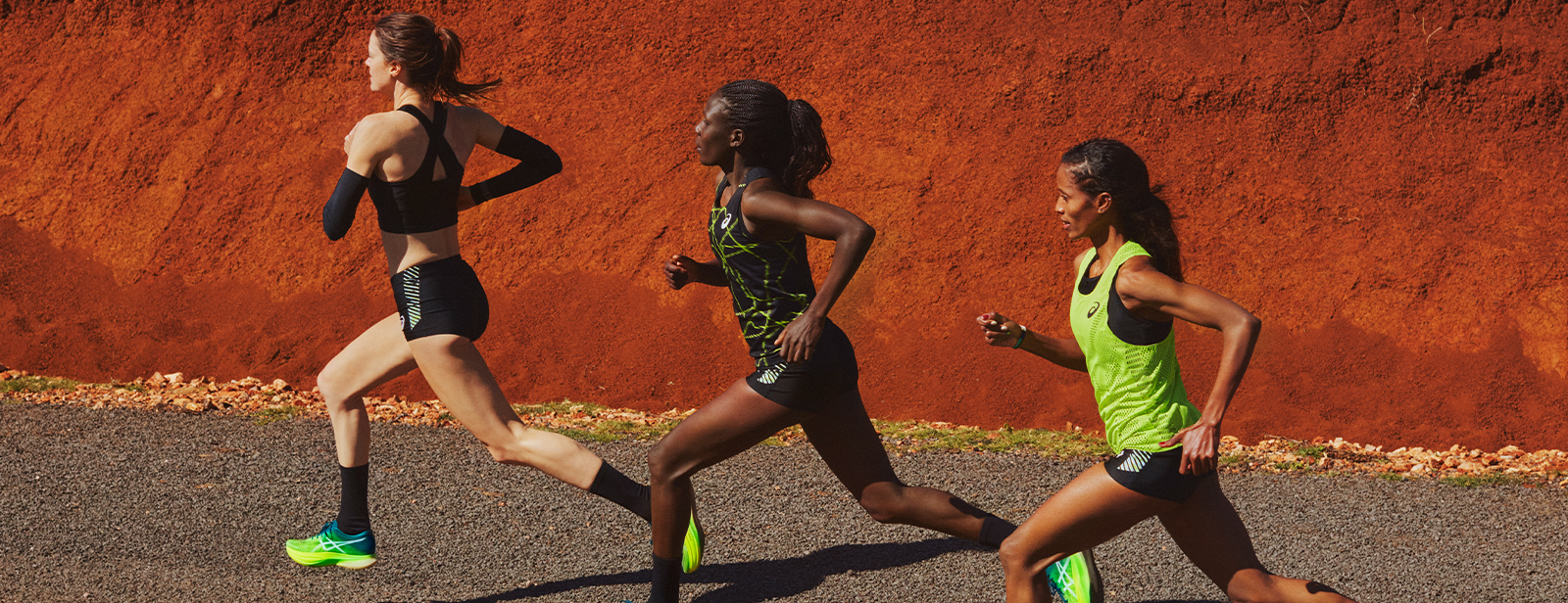 three runners outside in heat