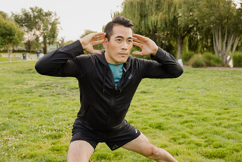 Man streching