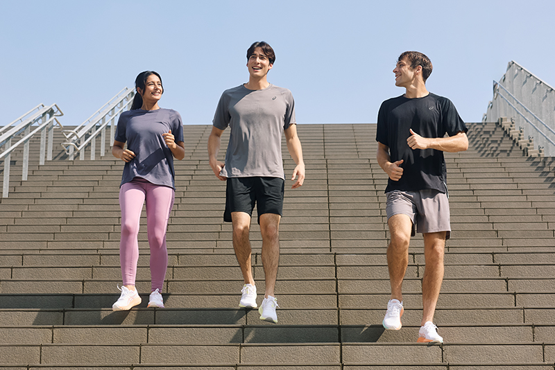 ASICS Athletes going for a run.