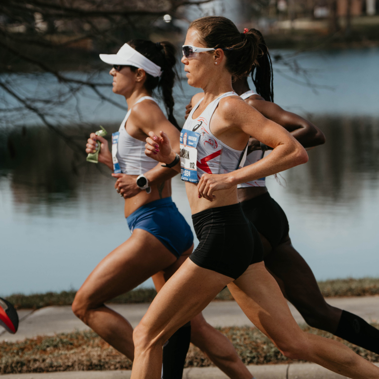ASICS Athletes running a Marathon.