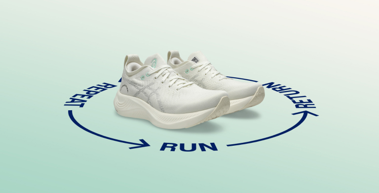ASICS NIMBUS MIRAI. Designed to be returned.