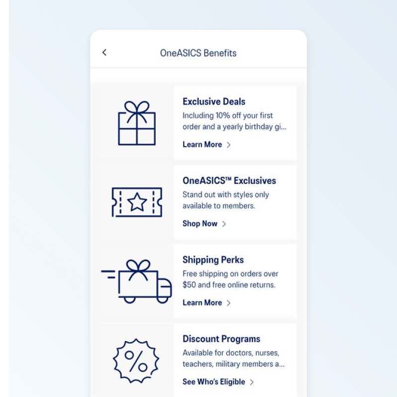 ASICS tap into OneASICS ASICS App