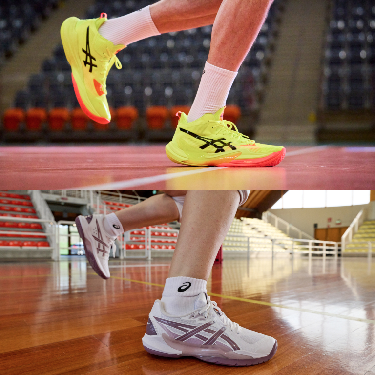 ASICS NETBURNER 蛍光イエローバレーボールシューズ Volleyball Shoes Asics Netburner ASICS NETBURNER BALLISTIC FF