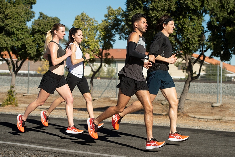 Group of runners running a race