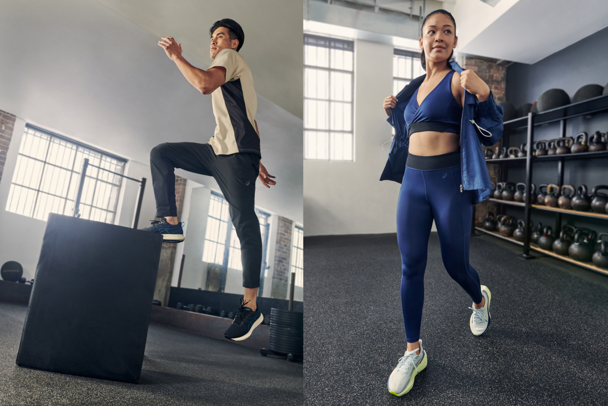 ASICS athletes working out at a gym